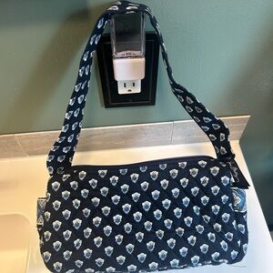 Vera Bradley Navy Floral Quilted Shoulder Bag